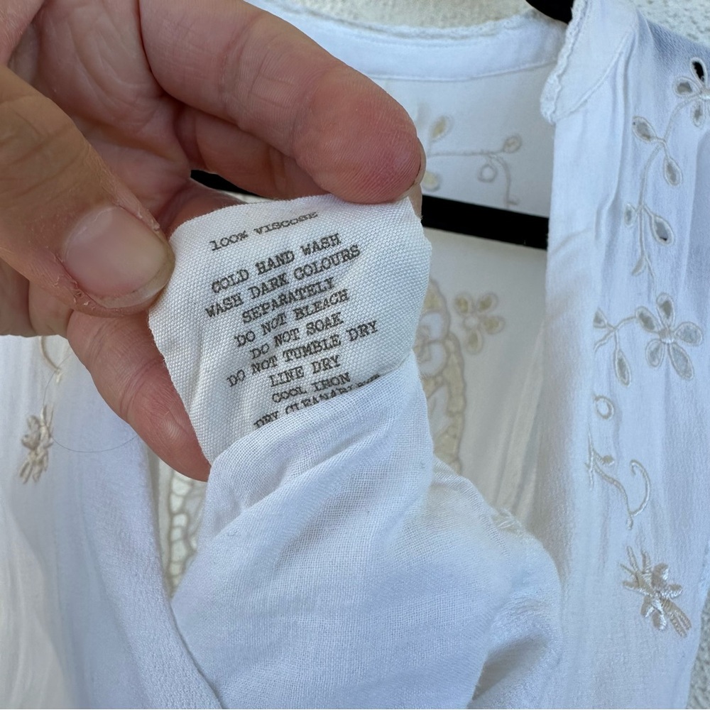 Spell White Eyelet Lace Trim Romper - Picture 8 of 9